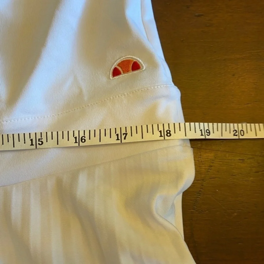 NWT Ellesse white size large Athletic dress buttons up pleated skirt,super cute - Picture 11 of 12